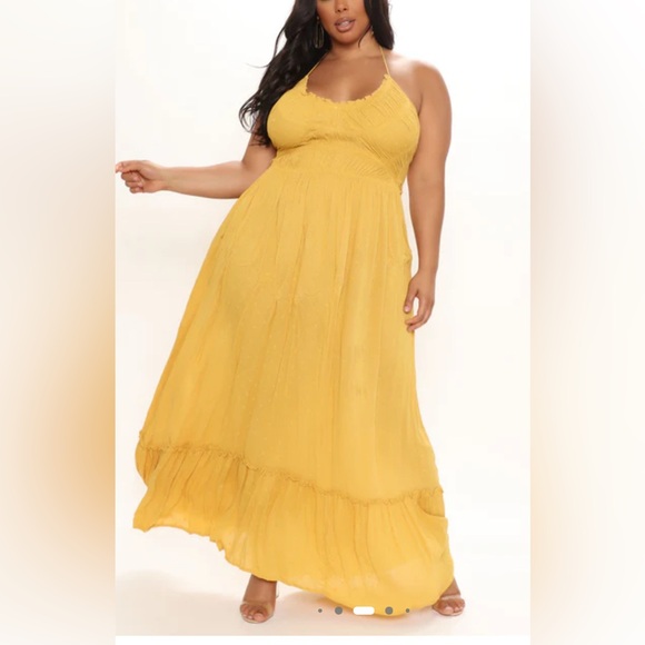 Fashion Nova Dresses & Skirts - Fashion Nova Sunny Yellow Maxi Dress Size XL